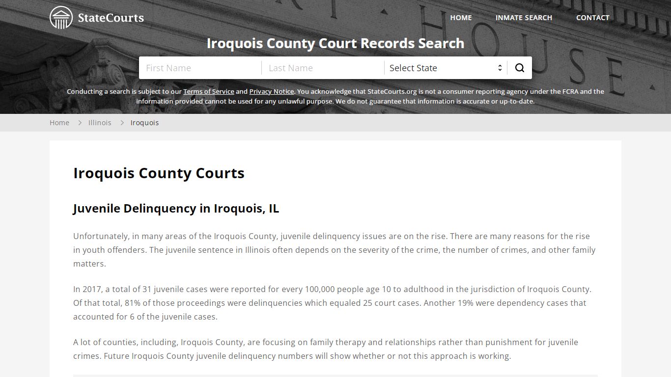 Iroquois County, IL Courts - Records & Cases - StateCourts